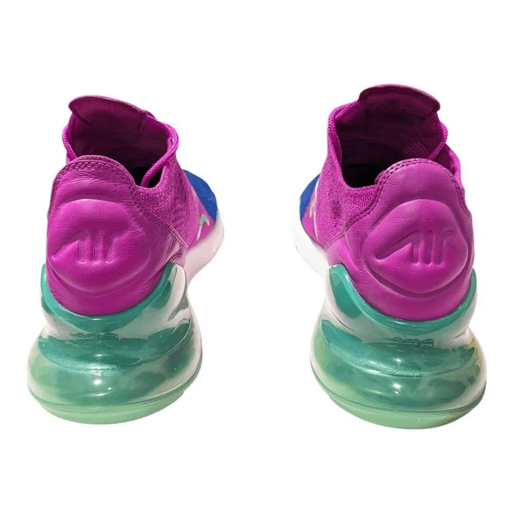 NIKE Air Max 270 Flyknit 'Fuchsia Flash' Running Shoes Size 12